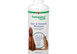 Aloe and Oatmeal Shampoo for dogs and cats with dry, itchy skin from Vetoquinol