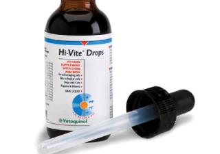 Hi-Vite drops liquid vitamin supplement for cats and dogs from Vetoquinol